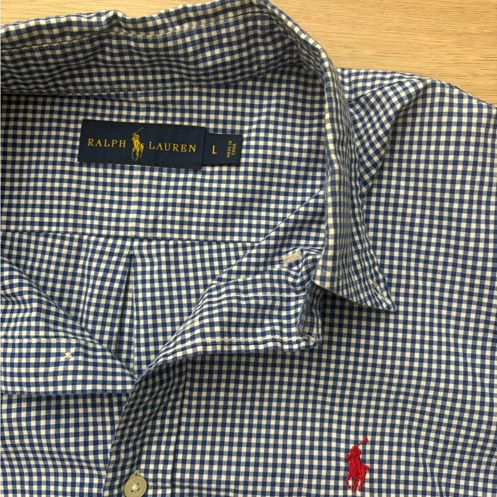 Polo Ralph Lauren blue checkered cotton Oxford Shirt